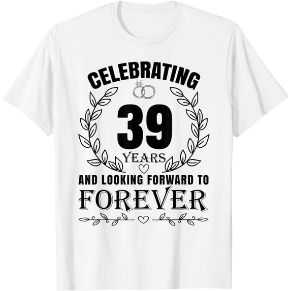 Cute 39th Wedding Anniversary for Couples Married 39 year T-Shirt