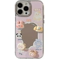 thumbnail image 1 of Cute 3D Animal Avatar Dog Sheep Rabbit Plating Mirror Phone Case Compatible with iPhone Case (Pink,iPhone 13 Pro Max), 1 of 6
