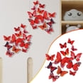 thumbnail image 1 of Cute 3D Butterfly Refrigerator Magnets Plastic Waterproof Magnet Decals Strong Hold for Kitchen Home Office Whiteboard Locker Decor Gift Butterfly Decorations Red 12Pcs, 1 of 9