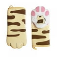 thumbnail image 1 of Cute 3D Cartoon Animal Cat Paws Oven Long Mitts Microwave Heat Resistant Non-slip Gloves Cotton Baking Insulation Gloves, 1 of 10
