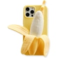 thumbnail image 1 of Cute 3D Cartoon Case for iPhone 13 Pro,Unique Funny Banana Design Soft Decompression Silicone Case Ultra-Thin Non-Slip Shockproof Protective Case for iPhone 13 Pro, 1 of 14