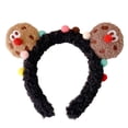 thumbnail image 1 of Cute 3D Cartoon Cookie Headband Makeup Hair Hoop Fuzzy Furry Plush Hairband Hair Accessories Photo Props for Women Girls, 1 of 8