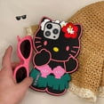 thumbnail image 1 of Cute 3D Cartoon Grass Skirts Sanrios Hello Kitty Phone Case for IPhone 16 15 14 13 12 11 Pro Max Silicone Soft Back Y2k Girl J5292401g2 For iphone 15, 1 of 7