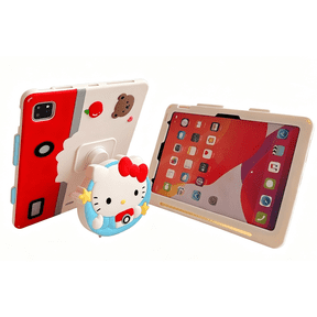 Cute 3D Cartoon Kitty Case for iPad Mini 7 (A17 Pro) 2024, for iPad Mini 6 2021 8.3" Soft Shockproof Protective Cover with Lanyard Kawaii Lovely Character Case for Kids Girls Women