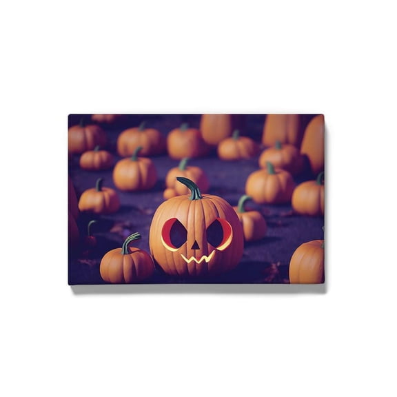 Cute 3D Jack-O-Lantern Wrapped Canvas -Image by Shutterstock,