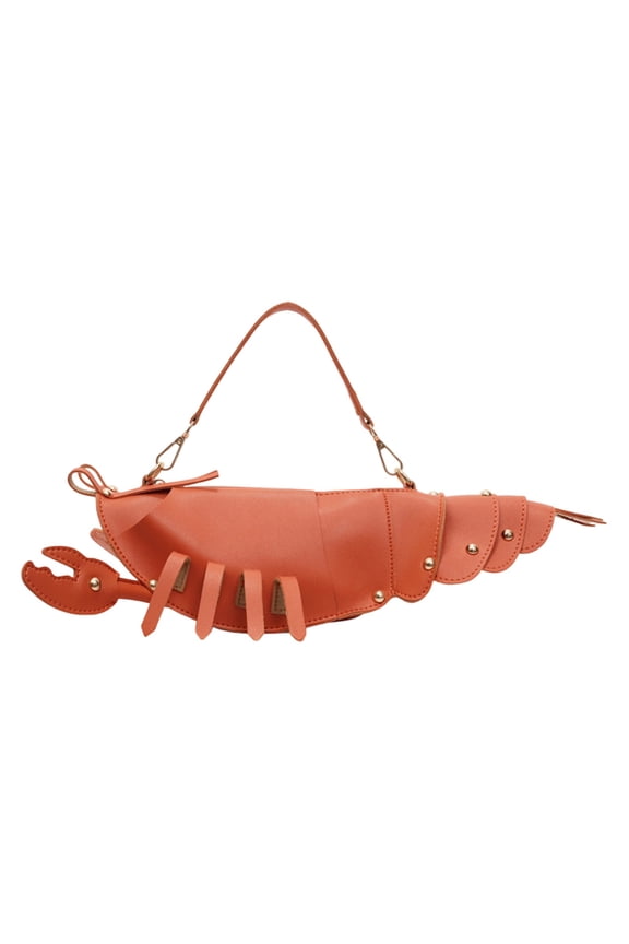 Cute 3D Lobster Shoulder Bag Crossbody Bag, Novelty Purse, Unique Animals Shaped Handbag for Women