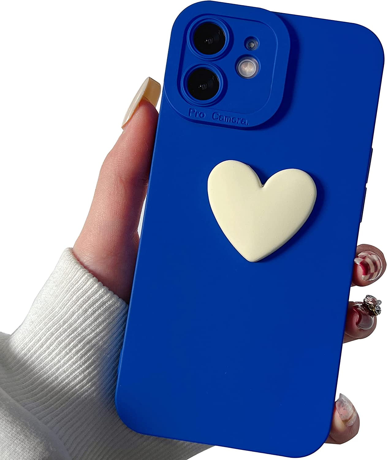 aiyaya Cute Colorful Aesthetic Phone case for iPhone 11 Case with Heart  Shaped Stand, All-Inclusive Lens Case for Women Girls - 6.1 Inch (11)