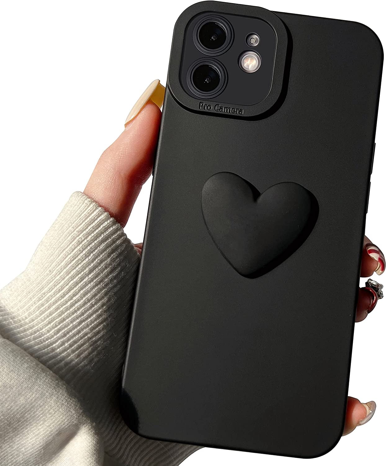 aiyaya Cute Colorful Aesthetic Phone case for iPhone 11 Case with Heart  Shaped Stand, All-Inclusive Lens Case for Women Girls - 6.1 Inch (11)