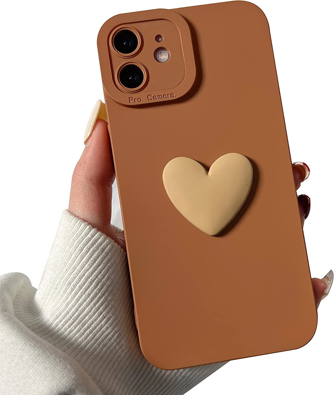 Cute 3D Love Heart Phone Case for iPhone 11 inch with Anti