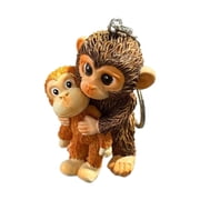 Cute 3D Monkey Keychain Plush Charm for Keys Bags Backpacks Soft Stuffed Animal Pendant Lightweight Durable Gift for Kids Friends