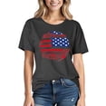 thumbnail image 1 of Cute 4th of July Tops for Women Ladies Flag Shirts - Women 4th of July Graphic Tees Tops Funny Cute Womens Summer Printed T-Shirt New Black L, 1 of 5