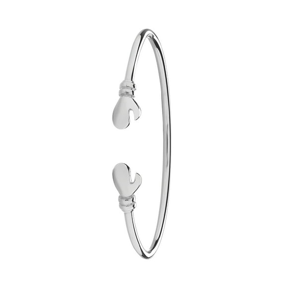Cute 925 Sterling Silver Girls Boxing Glove Bangle - 8 Grams