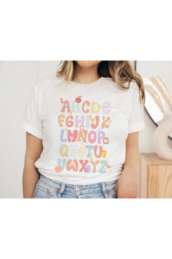 Cute ABCs Shirt, ABC T-Shirt, Alphabet Shirt, Preschool Teacher Shirt, Kindergarten Teacher Shirt, Pre-K Teacher Shirt, Nursery Teacher Tees TSHIRT All Size S-5XL