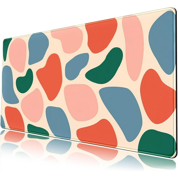 Cute Abstract Desk Mat XXL Large Mouse Pad Big Modern Boho Desk Pad Keyboard Mouse Mat Desk Accessories for Women Cute Desk Decor Extended Gaming Mousepad Computer Desktop Mat Deskmat 31.5X15.7 in