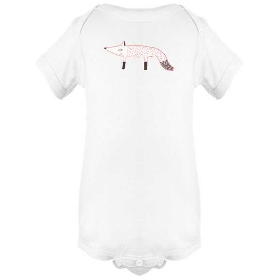 Cute Abstract Fox Boho Doodle Bodysuit Infant -Image by Shutterstock, Newborn