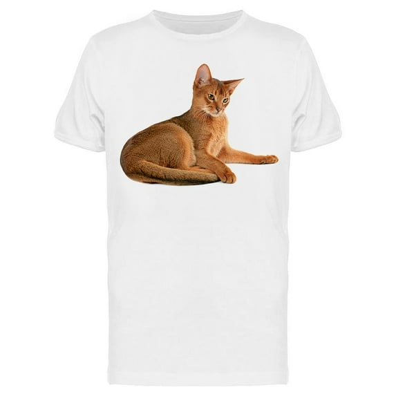 Cute Abyssinian Cat Pet T-Shirt Men -Image by Shutterstock, Male x-Large