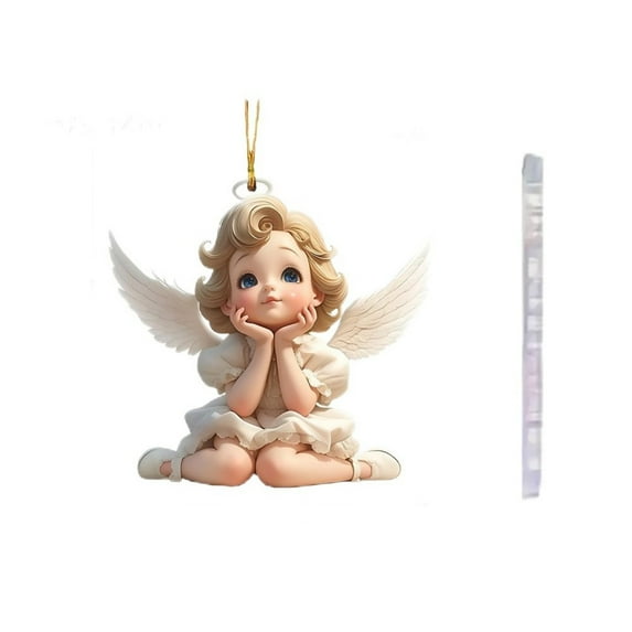 Taicans Cute Acrylic Angel Christmas Tree Ornament with Wings,2D Hanging Decoration for Xmas Tree,Home Decor,Gift,2025 Holiday Decorations