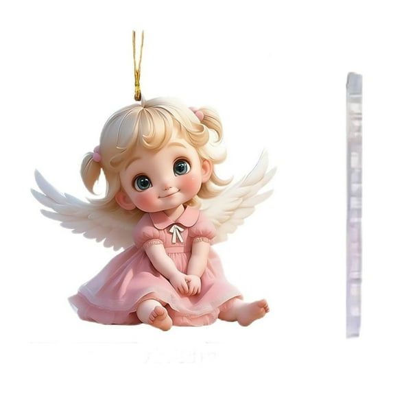 ‌Cute Acrylic Angel Christmas Tree Ornament with Wings,2D Hanging Decoration for Xmas Tree,Home Decor,Gift,2025 Holiday Decorations‌