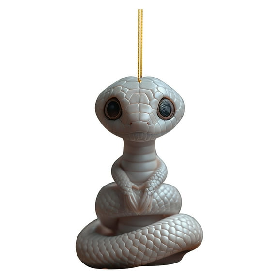 Cute Acrylic Snake Christmas Pendant Ornaments, Unique Hanging Decor for Christmas Tree and Holiday Season Decorations - A