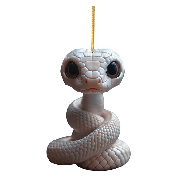 Cute Acrylic Snake Christmas Pendant Ornaments, Unique Hanging Decor for Christmas Tree and Holiday Season Decorations - D