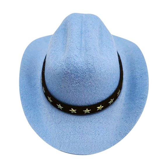 Cute Adjustable Pet Cowboy Hat With Elastic Band For Small Dogs Cats Lightweight Material Perfect For Birthday Party Decoration And Photo Shoots