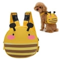 thumbnail image 1 of Cute Adjustable Waterproof Pet Dog Backpack Saddle Bag with Leash Ring, Adorable Bee Frog Chick Design for Dogs, 1 of 7