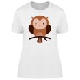 thumbnail image 1 of Cute Adorable Owl Cartoon T-Shirt Women -Image by Shutterstock, Female Large, 1 of 2