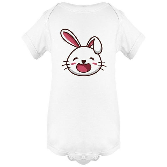 Cute Adorable White Bunny Head Bodysuit Infant -Image by Shutterstock, 6 Months