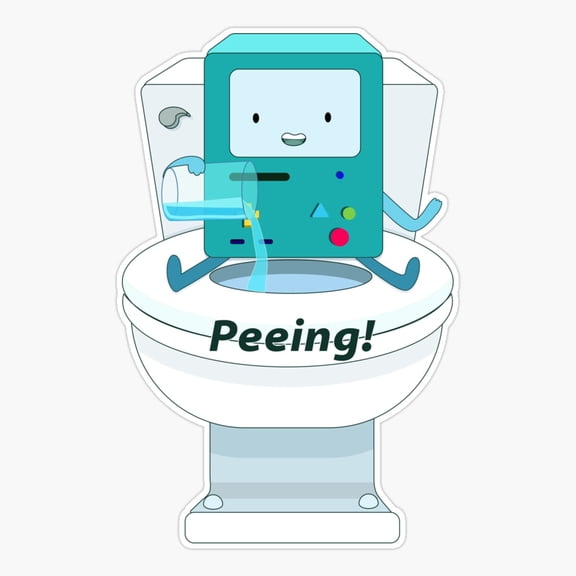 Cute Adventure Robot Character Inspired Sticker