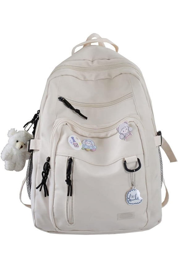 Cute Aesthetic Backpack for Anyone Travel Daypack Bear Pin Pack Bags
