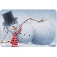 thumbnail image 1 of Cute Aesthetic Christmas Snowman Non-Slip Absorbent Resist Dirt Doormat Entrance Rug Inside Floor Mats for Home Bedroom Kitchen Front Porch 18x30 Inch, 1 of 4