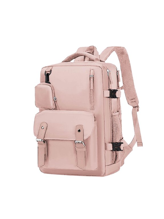 Cute Laptop Backpack , Multi Pocket Travel Backpack with Detachable Small Pouch, Large Capacity School Bookbag for College Work Daily Commute, 8 Solid Pastel Color Options
