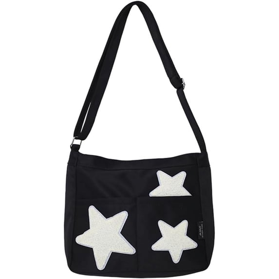 Cute Aesthetic Tote Bag Women Kawaii Messenger Bag Casual Crossbody Shoulder Bag Nylon Hobo Bag Work Travel