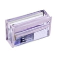 thumbnail image 1 of Cute Aesthetic Transparent Pencil Case with High Capacity, Clear Pen Organizer Bag, Multi-Layer Stationery Storage Pouch with Zipper, Personalized Pencil Holder for Classroom Essentials, Purple, 1 of 7