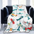 thumbnail image 1 of Cute Airplane Blanket Throw Aircraft Blankets for Kids Toddler Boys Adults Gifts Bedding Decor Bed Bedroom 60"X50", 1 of 6
