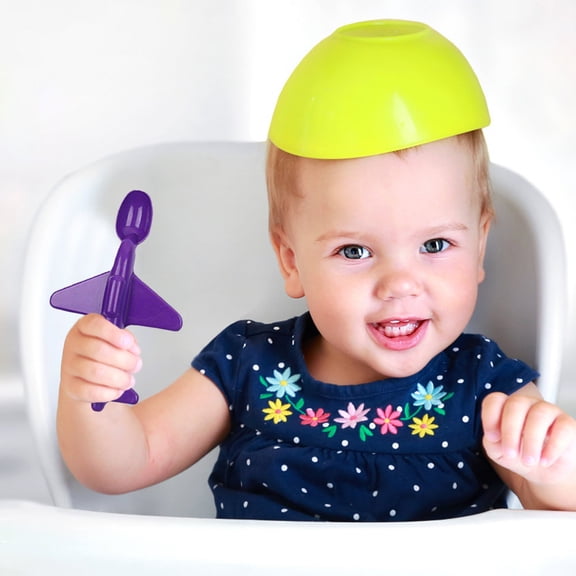 Cute Airplane-Shaped Kids Spoon - Food-Grade Toddler Utensil for Mealtime Fun & Self-Feeding