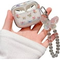 thumbnail image 1 of Cute Airpod pro Clear Case with Keychain,Cute Bling Colorful Graffiti Butterfly Pattern Design Soft Silicone Smooth Shockproof Compatible with Airpods Pro Charging Case for Girls Women, 1 of 13