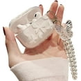 thumbnail image 1 of Cute Airpod pro Clear Case with Keychain, Bling Glitter Butterfly Pattern Design Soft Silicone Smooth Shockproof Charging Case for Girls Women, 1 of 7
