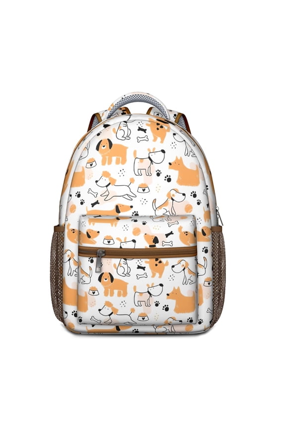 Cute Akita Dog Beagle Bulldog Rottweiler Dachshund Backpack for School,Cute School Bag,Schoolbag with Adjustable Shoulder Straps & Padded Back,15.3"x11"x6.7"