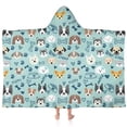 thumbnail image 1 of Cute Akita Dog Beagle Bulldog Rottweiler Dachshund Hooded Bath Towel，60"x35" for Ages 3 To 12 Kids, Quick Dry Lightweight Soft Microfiber Hood Beach Towel Cover Up for Kids, 1 of 7