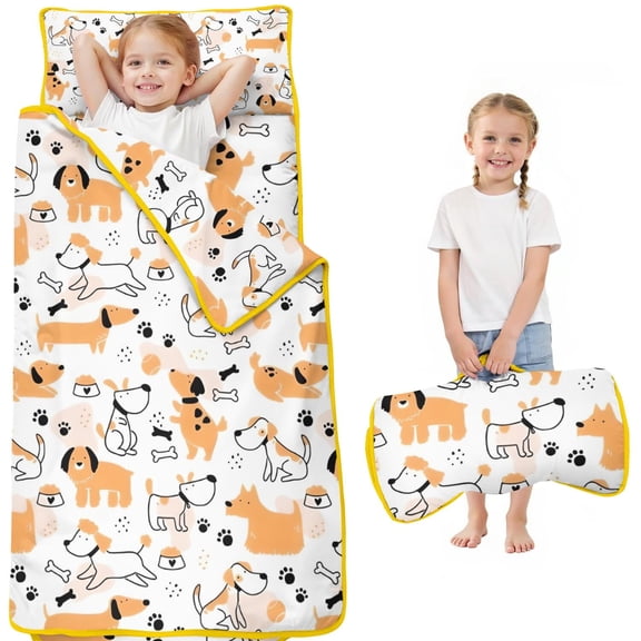 Cute Akita Dog Beagle Bulldog Rottweiler Dachshund Toddler Nap Mats for Kids Preschool,Sleeping Mat Bag or Kids,Toddler Sleeping Bag,Toddler Nap Mat or Daycare