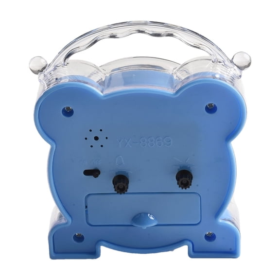Cute Alarm Clock 11.6x10.2cm Bedside Desk Convenient For Bedroom School Office Home Decor Yellow/Red/Blue/Pink/Orange Blue Smile Home