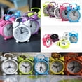 thumbnail image 1 of Cute Alarm Clock, Small Desk Clock, Battery Operated Clock, 1.57 in Metal, Red, Analog, 1 Pc, Bedside Placement, 1 of 8