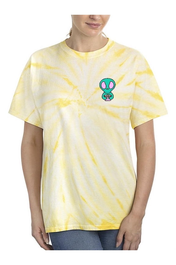 Cute Alien Chocolate Bar T-Shirt Tie Dye Cyclone Women -Image by Shutterstock, Female Small