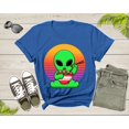 thumbnail image 1 of Cute Alien Mascot Eating Japanese Ramen Noodle Retro Sunset T-Shirt UFO Alien Lover Gift Shirt for Men Women Kids Boys Girls Graphic TShirt, 1 of 8