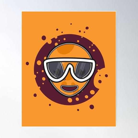 Cute Alien Nerd Poster Wall Art, Modern Wall Decor For Living Room Bedroom, 8x12 UNFRAMED