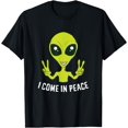 thumbnail image 1 of Cute Alien Peace Sign Space Unisex T-Shirt for Men Women Kids, 1 of 5