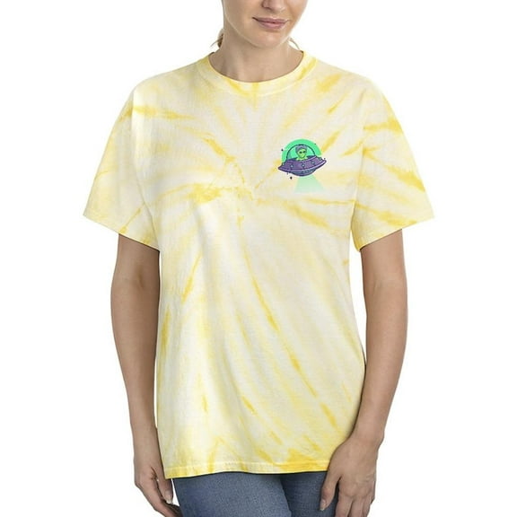 Cute Alien Ufo T-Shirt Tie Dye Cyclone Women -Image by Shutterstock, Female Large