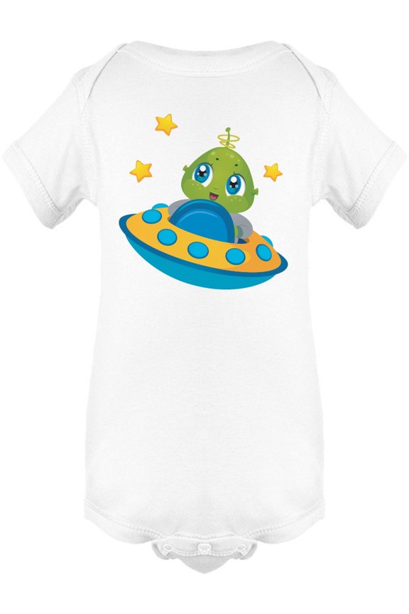 Cute Alien With Blue Spaceship Bodysuit Infant -Image by Shutterstock,  Newborn