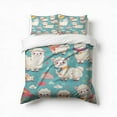 thumbnail image 1 of Cute Alpaca Bedding Set 3 Pcs Soft Microfiber Quilt Cover For Bedroom Decor, Comforter Cover With 2 Pillowcase, 1 of 5